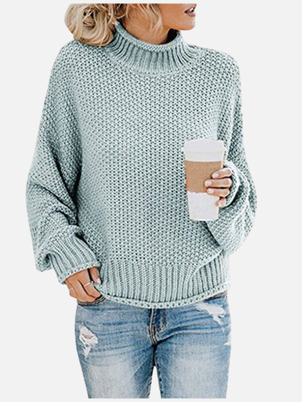 Susanne | Pull col roulé grosse maille pour femme