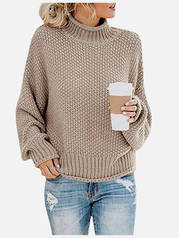 Susanne | Pull col roulé grosse maille pour femme