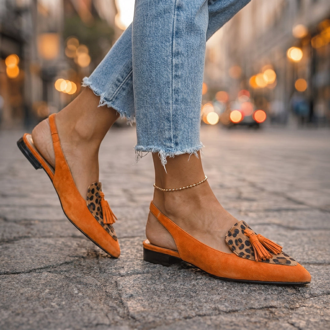 Eliza | Sandales à brides avec pompons