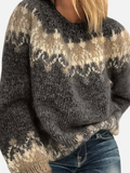 Ida | Pull en tricot islandais à encolure ronde