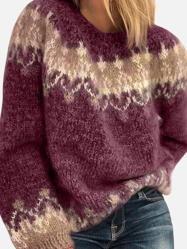 Ida | Pull en tricot islandais à encolure ronde