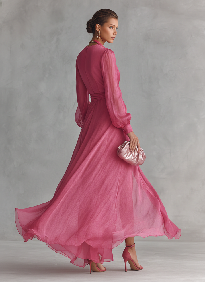 Daisy - Elegante Abito Lungo in Chiffon