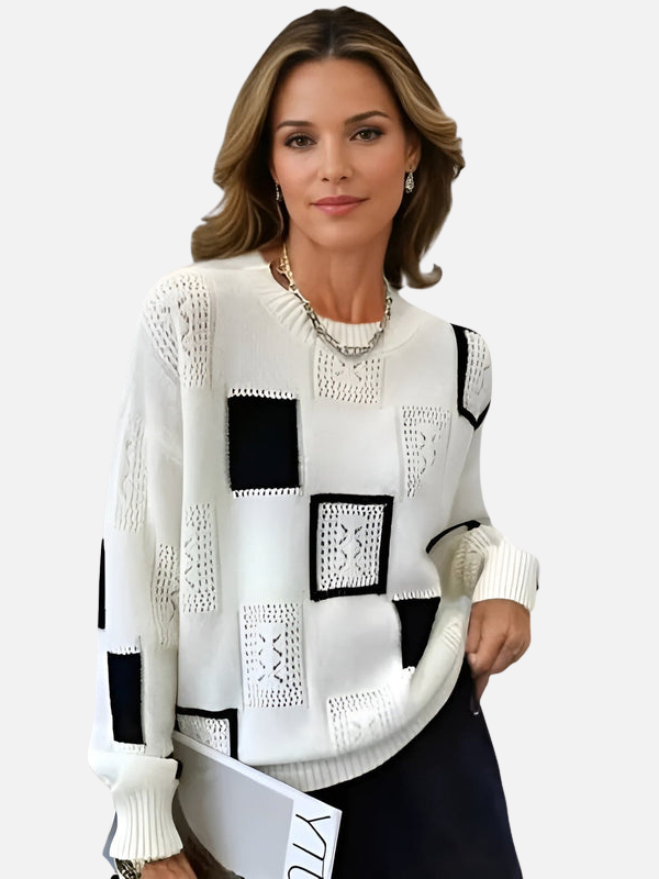 Camilla | Pull en maille ajourée à motif