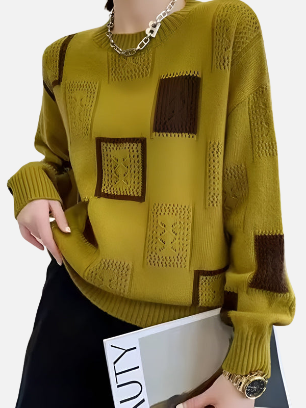 Camilla | Pull en maille ajourée à motif
