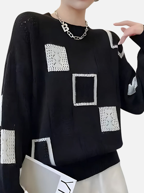 Camilla | Pull en maille ajourée à motif