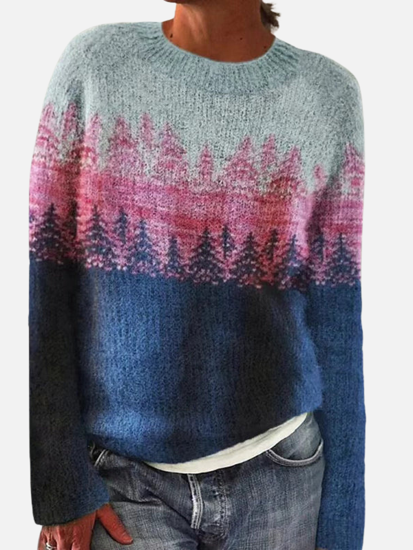 Susanne | Pull en maille à motifs avec col rond