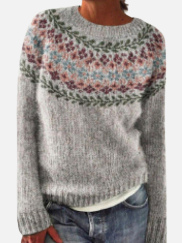 Susanne | Pull en maille à motifs avec col rond