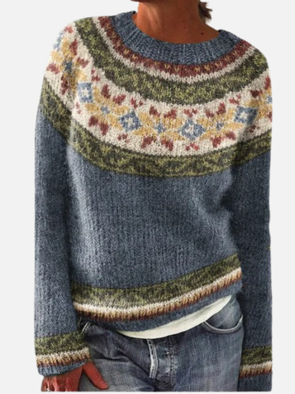 Susanne | Pull en maille à motifs avec col rond