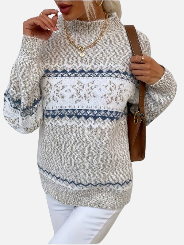 Maria | Pull en maille à motifs flocons de neige