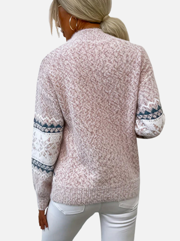 Maria | Pull en maille à motifs flocons de neige