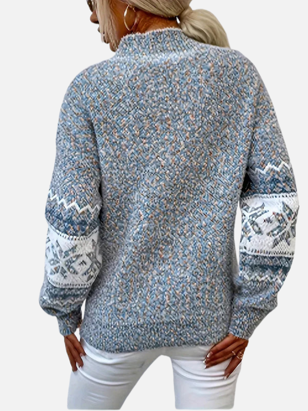 Maria | Pull en maille à motifs flocons de neige