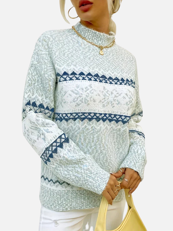 Maria | Pull en maille à motifs flocons de neige