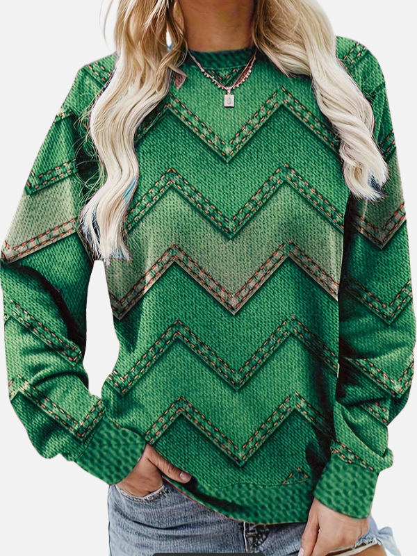 Pia | Sweatshirt à motifs zigzag