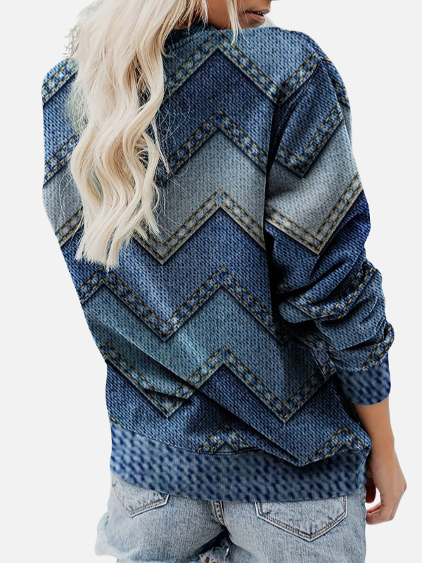 Pia | Sweatshirt à motifs zigzag