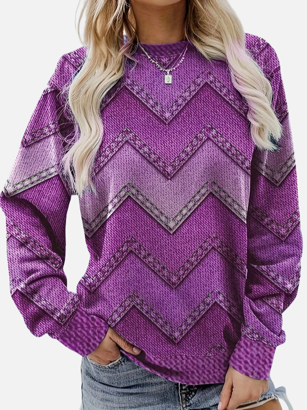 Pia | Sweatshirt à motifs zigzag