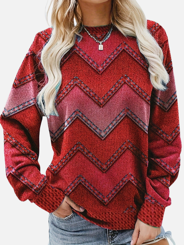 Pia | Sweatshirt à motifs zigzag