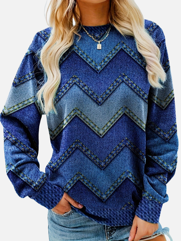 Pia | Sweatshirt à motifs zigzag