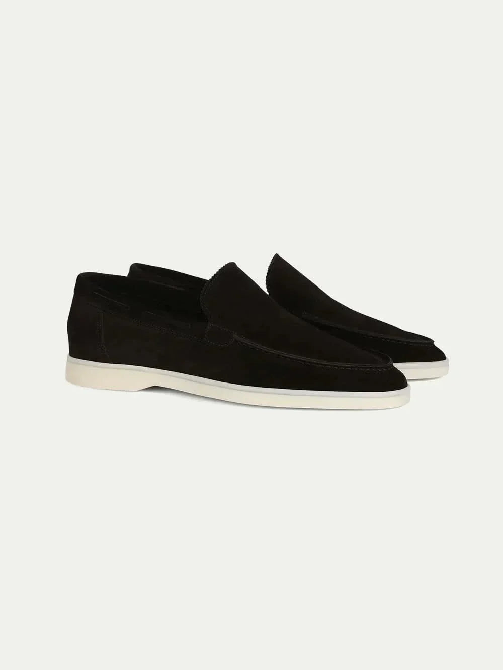 Mocassins classiques en daim noir