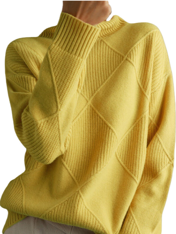 Susanne | Pull à col roulé à motif losanges