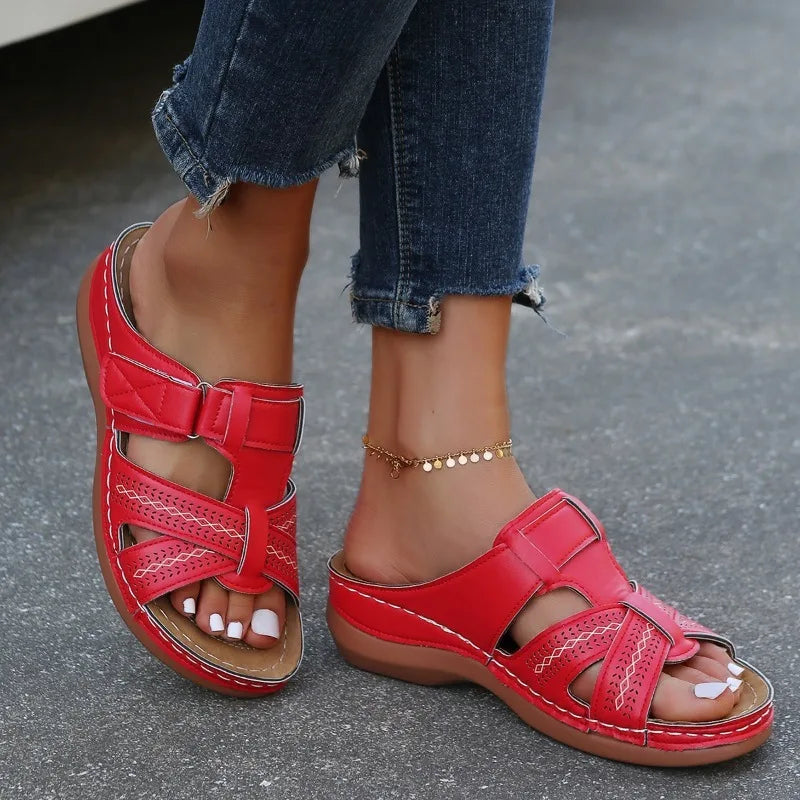Gaia™ | Sandali da donna vintage ortopedici con zeppa