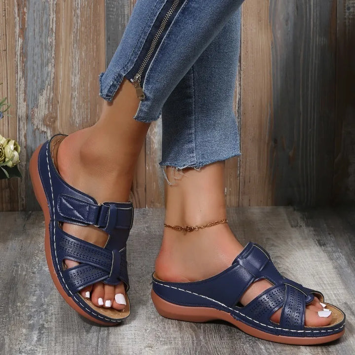 Gaia™ | Sandali da donna vintage ortopedici con zeppa