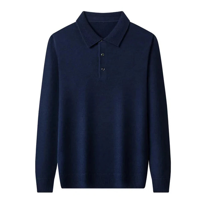 Pull en maille polo avec patte de boutonnage homme | Valcor Zürich