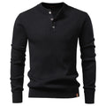 Pull côtelé pour homme avec patte de boutonnage et manches longues | Valcor Zurich