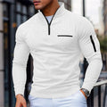 Pull structuré pour homme avec col montant et demi-zip | Valcor Zürich
