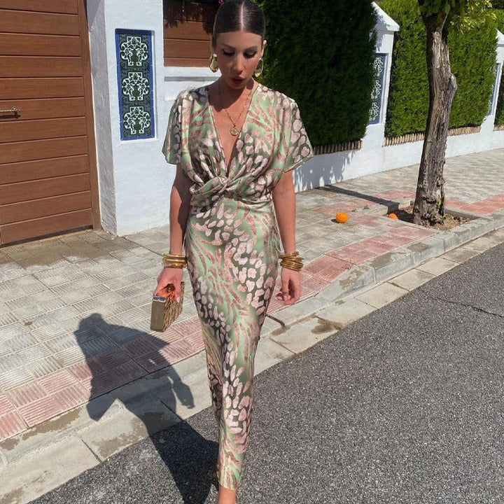 Ariella - Elegante abito lungo in seta