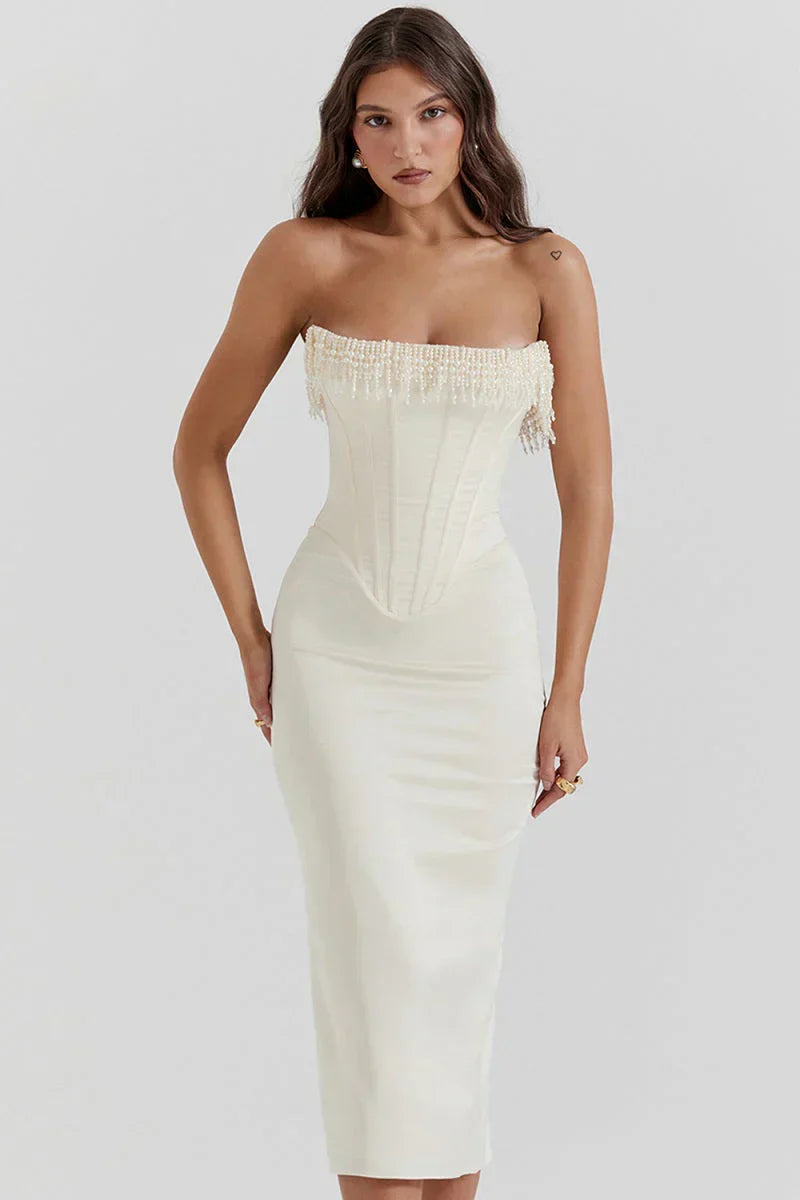 Robe midi en satin Zahra - À couper le souffle