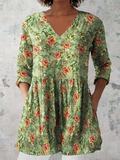 Sara | Blouse longue à encolure en V