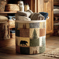 Nuala™ | Patchwork-Wäschekorb aus Baumwolle