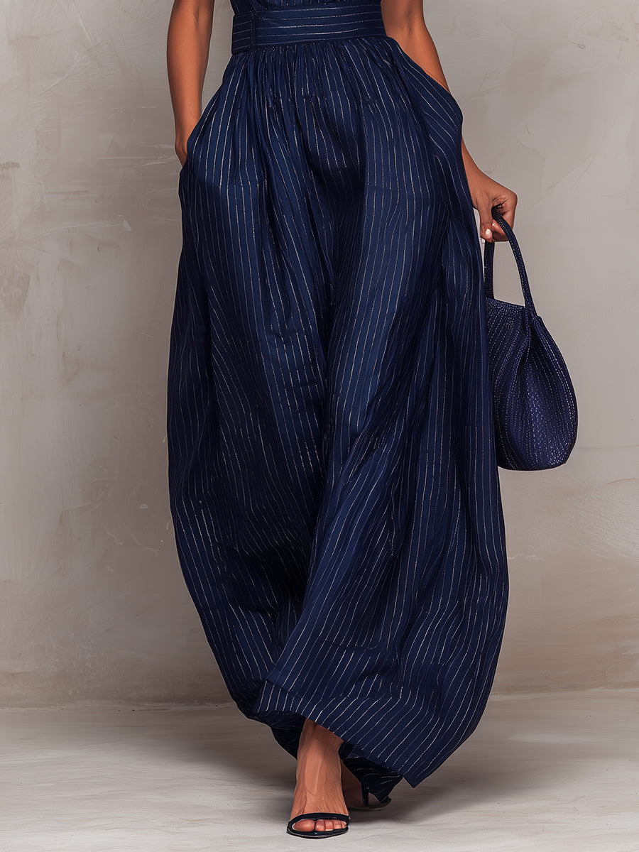 Rana | Combinaison rayée bleu marine