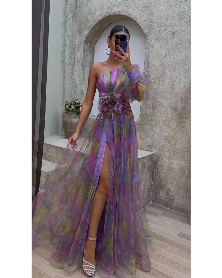 Cecelia - Maxi abito monospalla