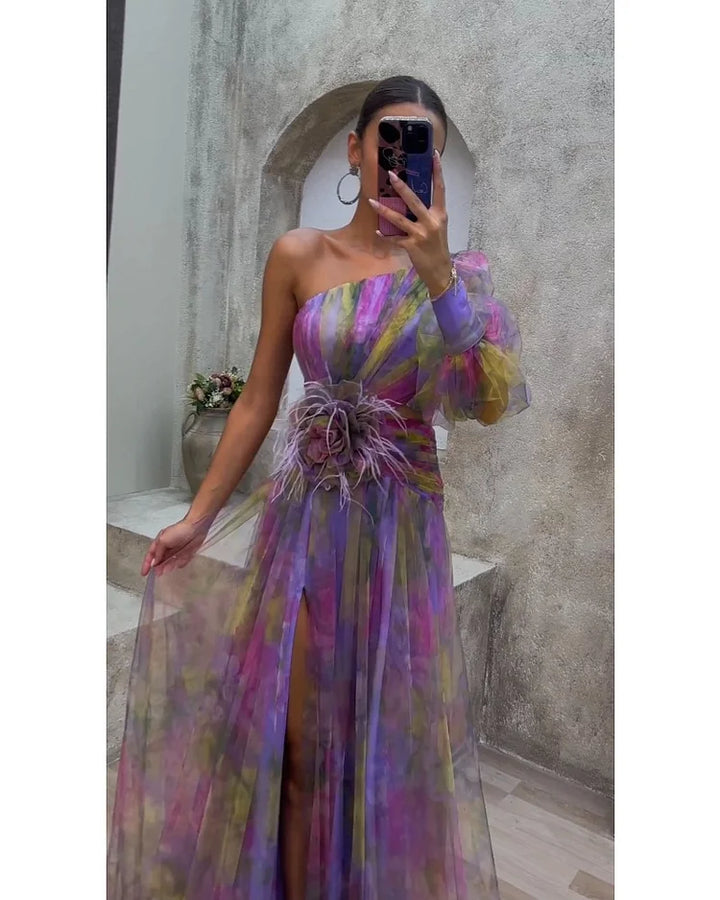 Cecelia - Maxi abito monospalla