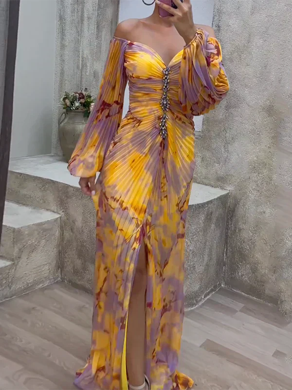 Gisselle - Robe longue col en V