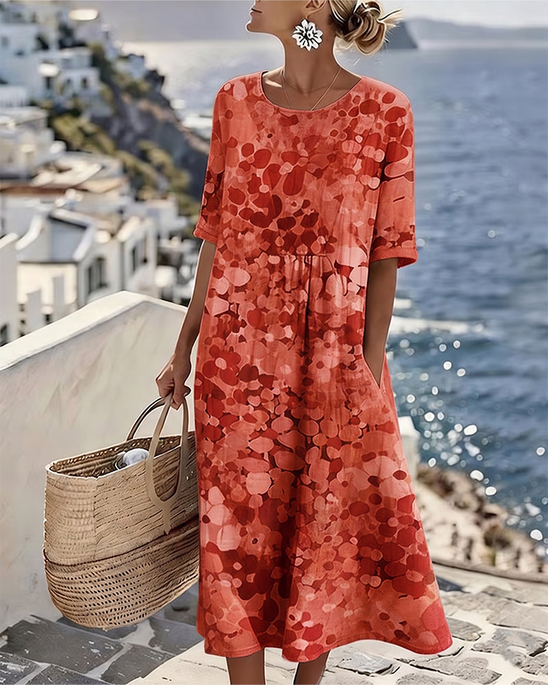 Elena™ - Élégante robe fleurie mi-longue pour l&