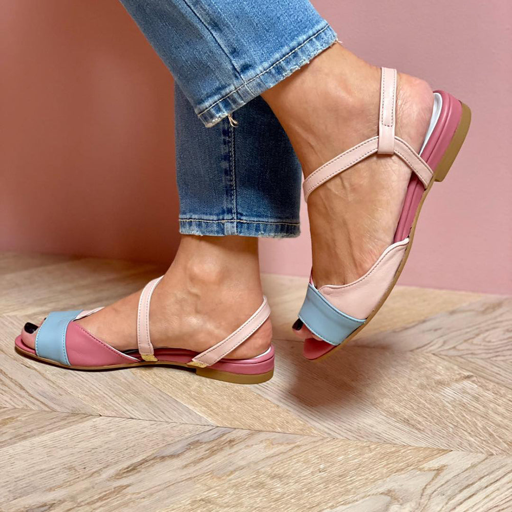 Johanna™ - Sandali asimmetrici rosa
