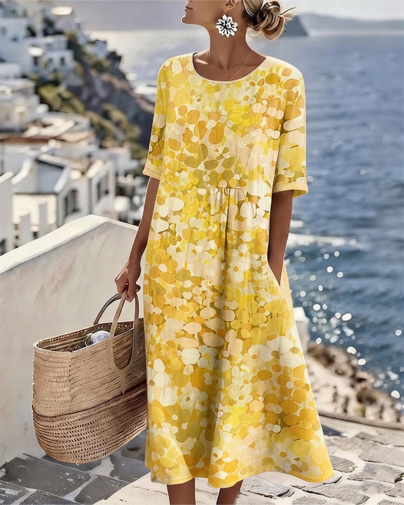 Elena™ - Élégante robe fleurie mi-longue pour l&