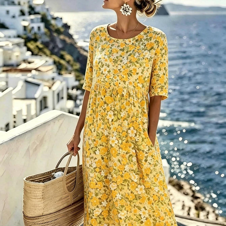 Marigold™ | Robe mi-longue Prairie fleurie