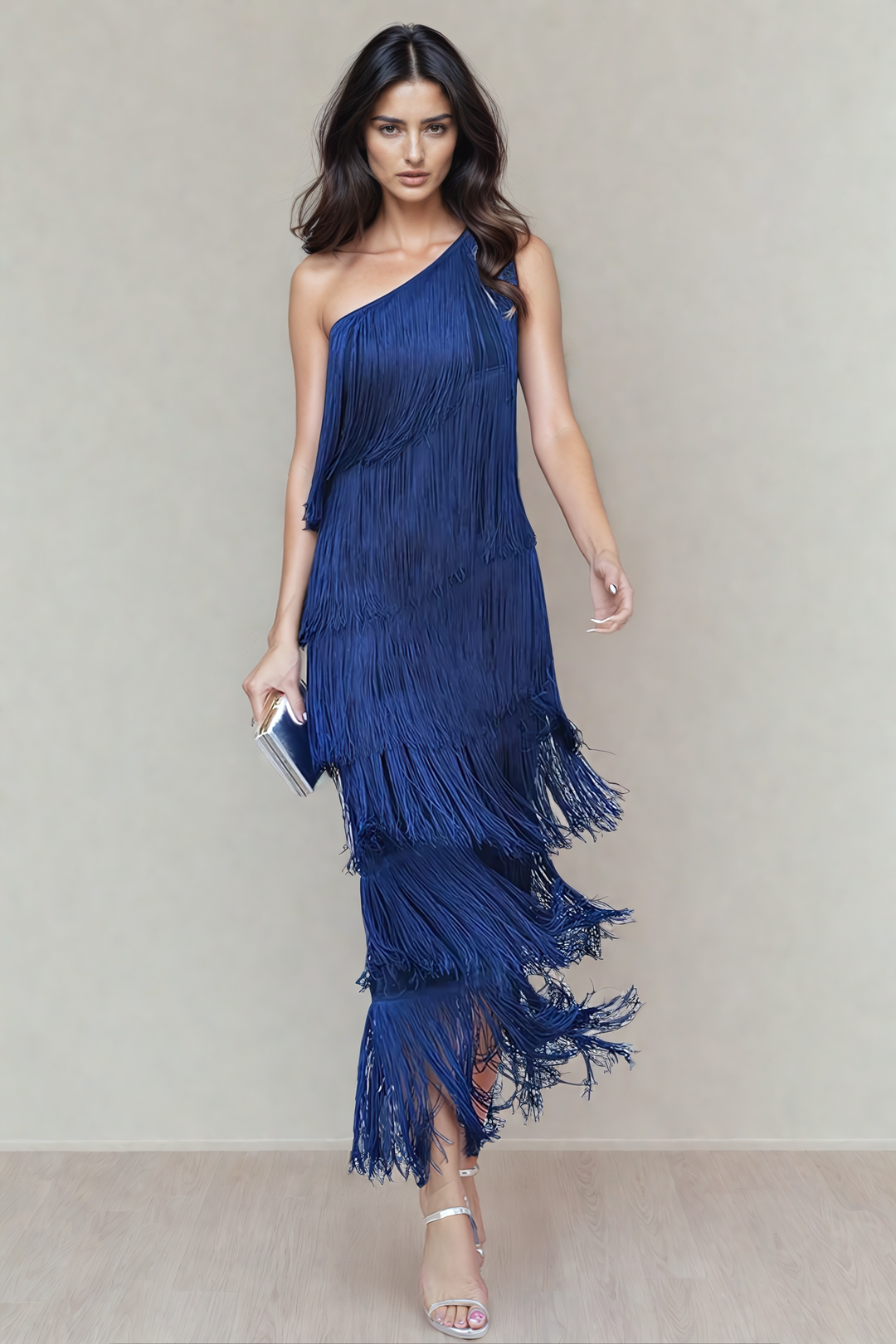 Lauren - Robe longue à franges