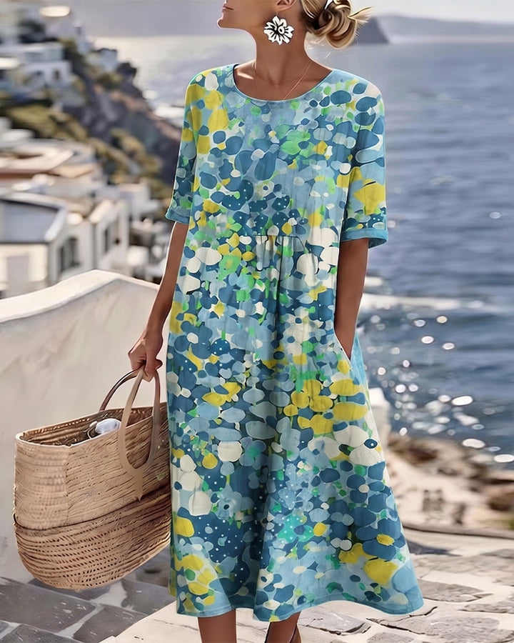Elena™ - Élégante robe fleurie mi-longue pour l&