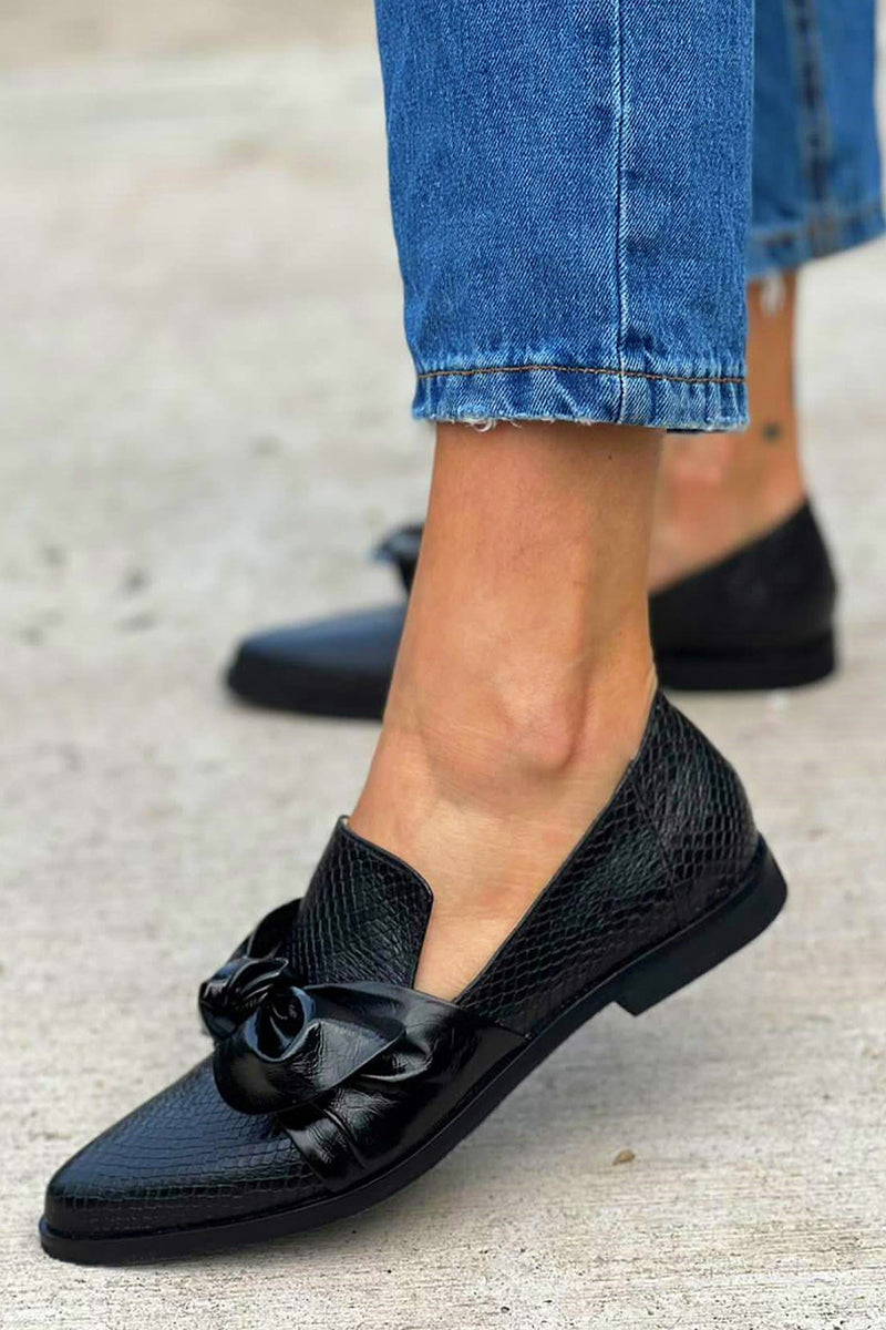 Orla™ - Ballerines noires à nœud