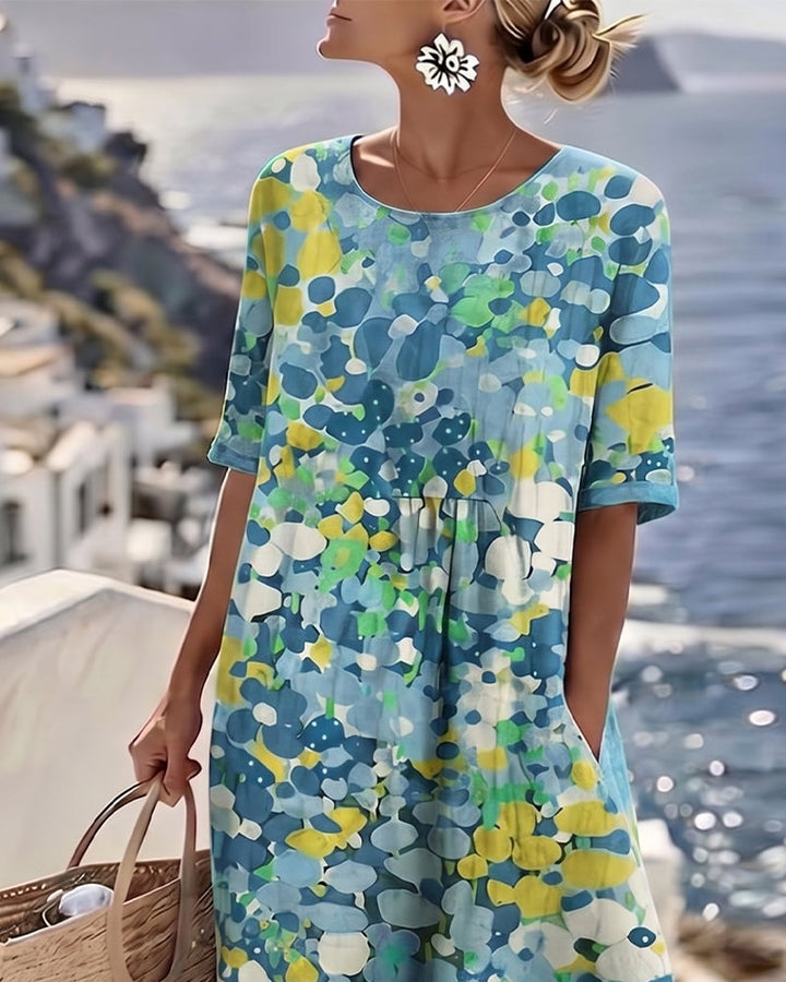 Elena™ - Élégante robe fleurie mi-longue pour l&
