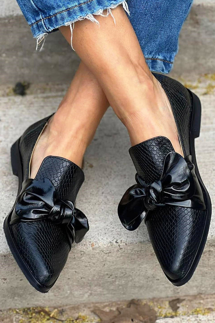Orla™ - Ballerines noires à nœud