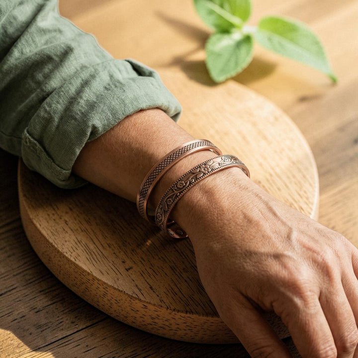 Valcor Schmiede Kupferarmband-Set