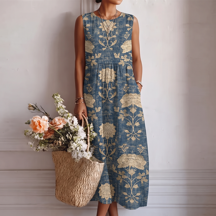 Alberte™ | Abito midi classico a fiori