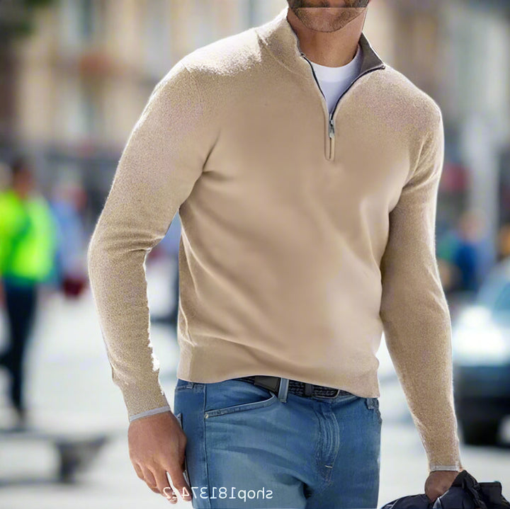 Noah | Pull à col montant et fermeture éclair pour homme