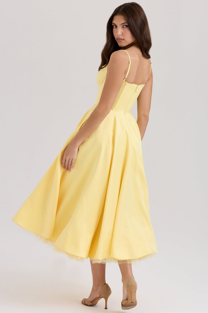 Luce - Abito midi in tulle satinato