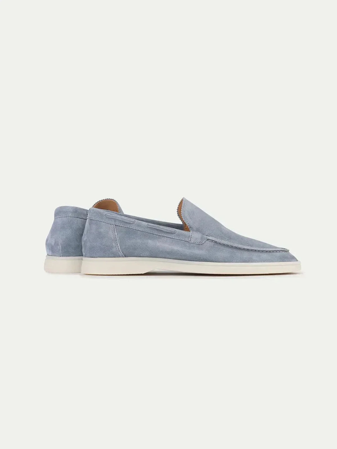 Mocassins classiques en daim bleu ciel